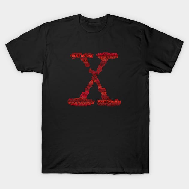 X-Files Wisdom Red T-Shirt by jabberdashery